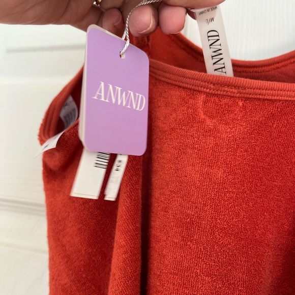 Red Orange Women’s Bodysuit Size Medium Large - Picture 7 of 13